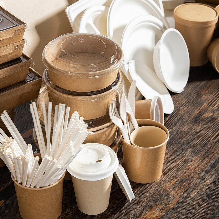 Set of eco-friendly dishes samples