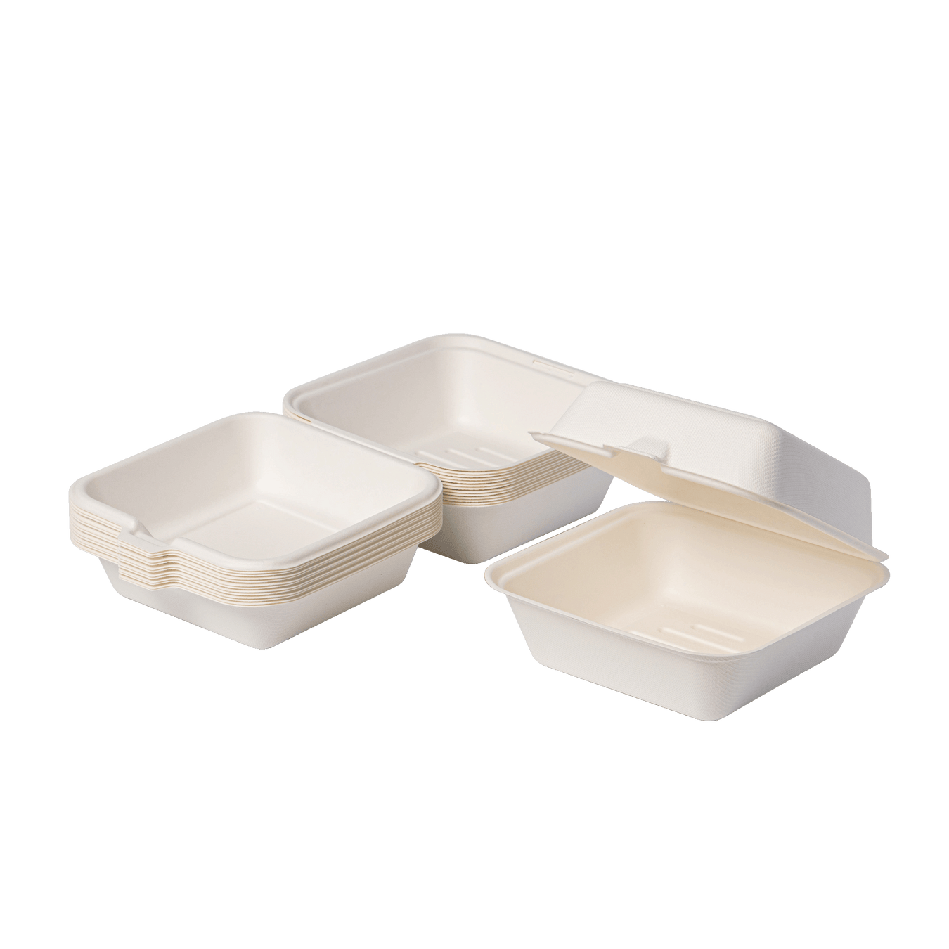 Lunch boxes made of sugar cane